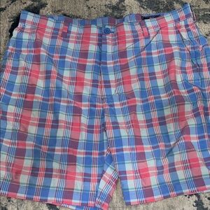 Vineyard Vines Colorful Plaid Shorts - Blue, Red, White